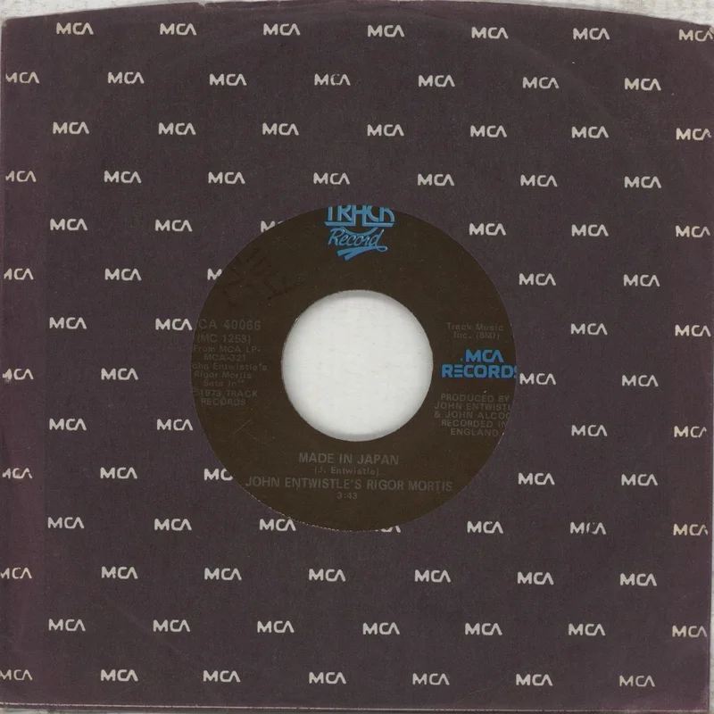 John Entwistle Made In Japan US 7" vinyl