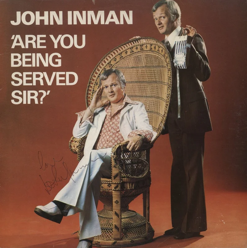 John Inman 'Are You Being Served Sir?' - Autographed UK Vinyl LP
