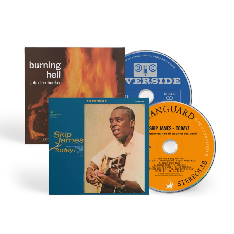 John Lee Hooker Burning Hell + Skip James Today! CD Bundle