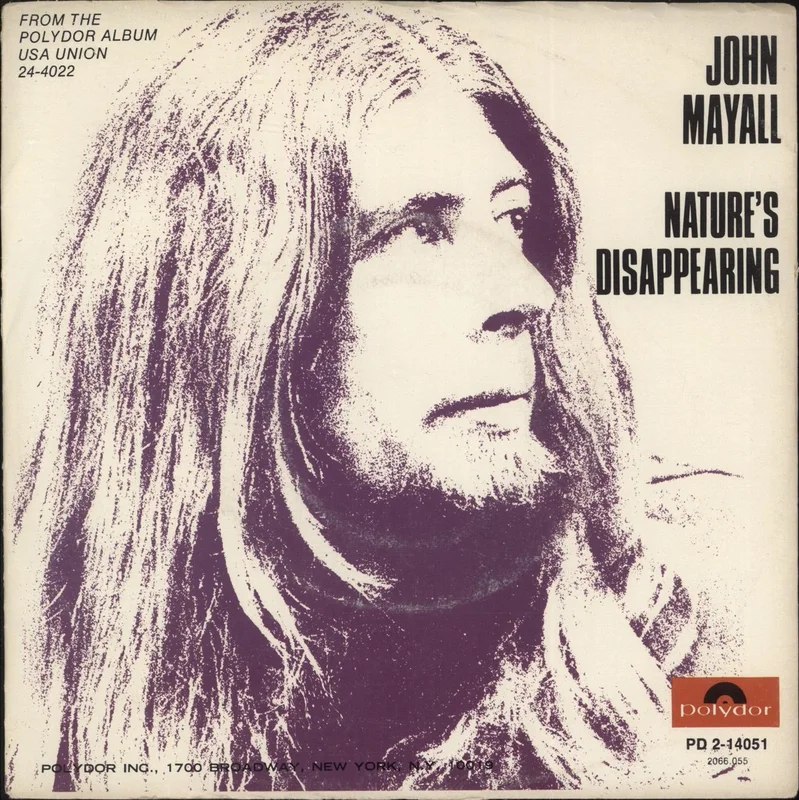 John Mayall Nature's Disappearing - P/S US 7" vinyl
