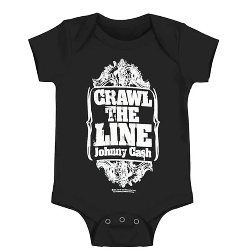 Johnny Cash Baby Onesie (Crawl The Line)