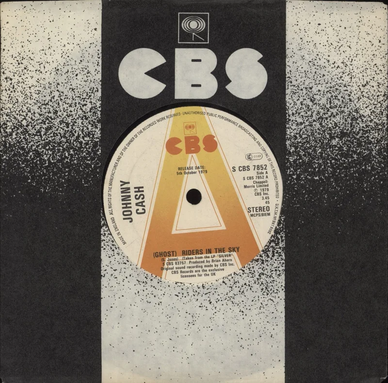 Johnny Cash (Ghost) Riders In The Sky UK 7" vinyl