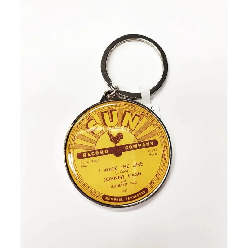 Johnny Cash I Walk Key Chain