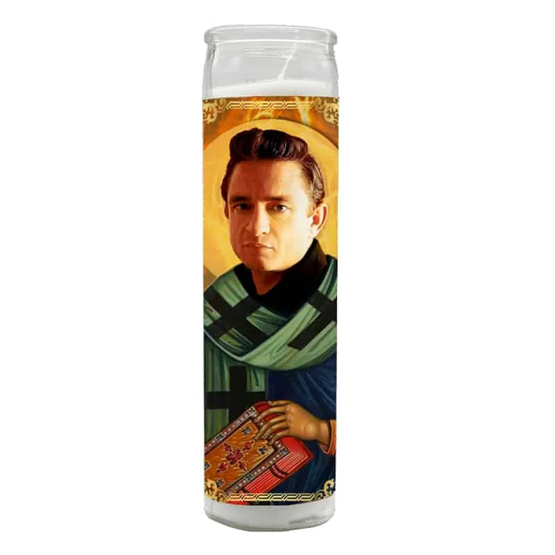 Johnny Cash Prayer Candle