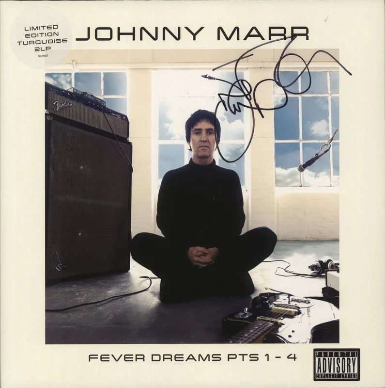 Johnny Marr Fever Dreams Pts 1-4 - Indie Exclusive Turquoise Vinyl - Autographed UK 2-LP vinyl set