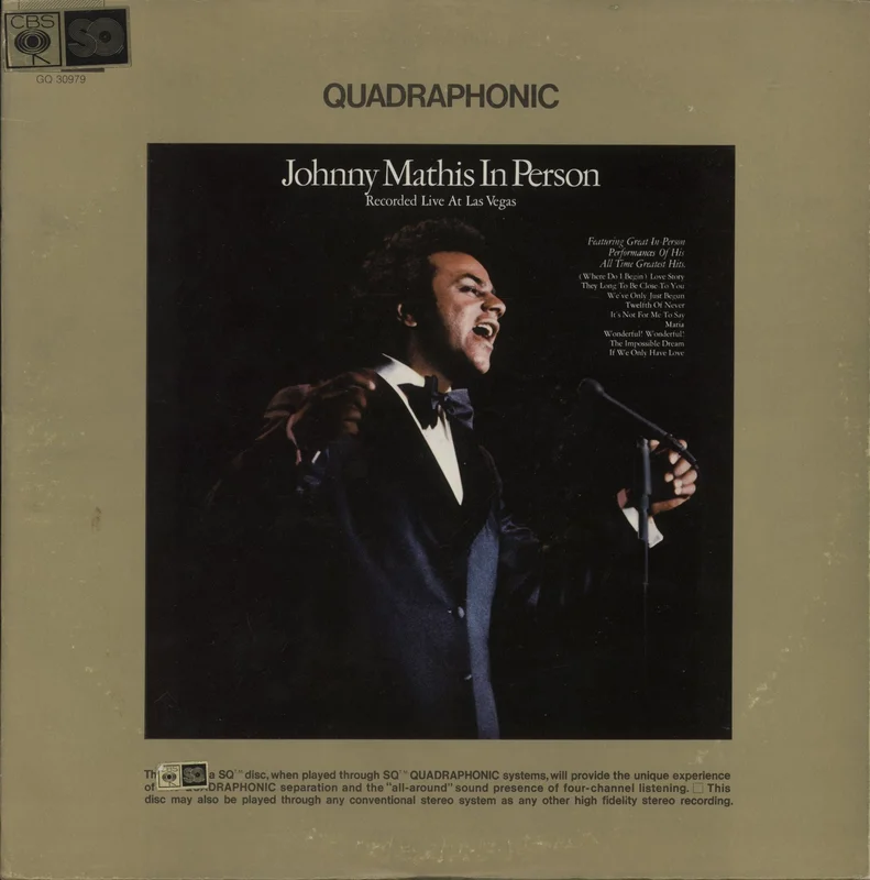 Johnny Mathis Johnny Mathis In Person - Quadraphonic US 2-LP vinyl set
