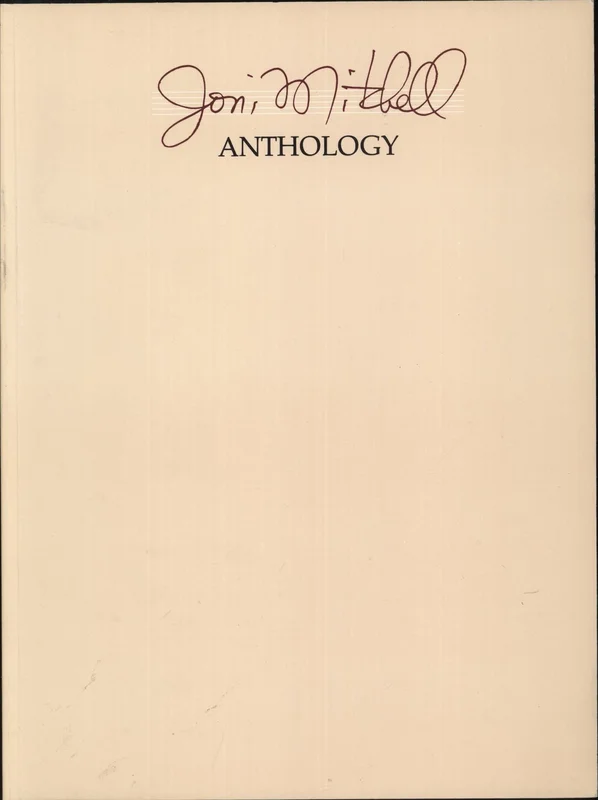 Joni Mitchell Anthology - Songbook US Book