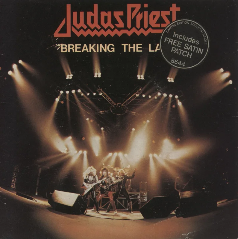 Judas Priest Breaking The Law + Patch - VG UK 7" vinyl