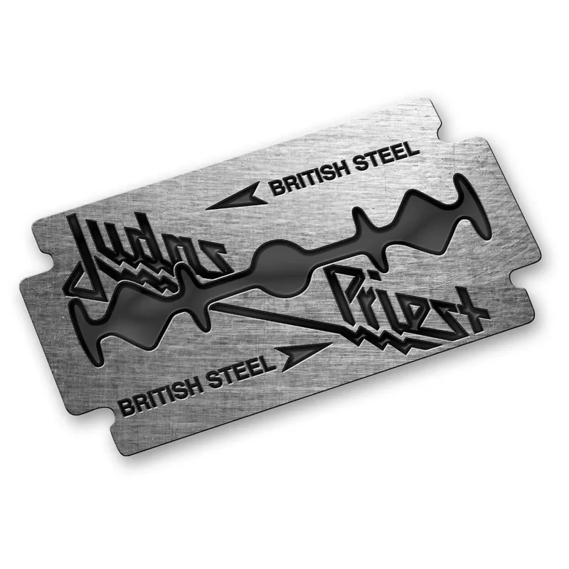 JUDAS PRIEST: official BRITISH STEEL cast metal badge