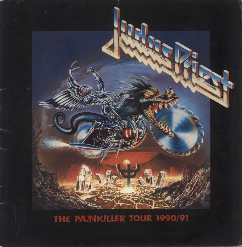 Judas Priest The Painkiller Tour 1990/91 + Ticket Stub UK Tour programme