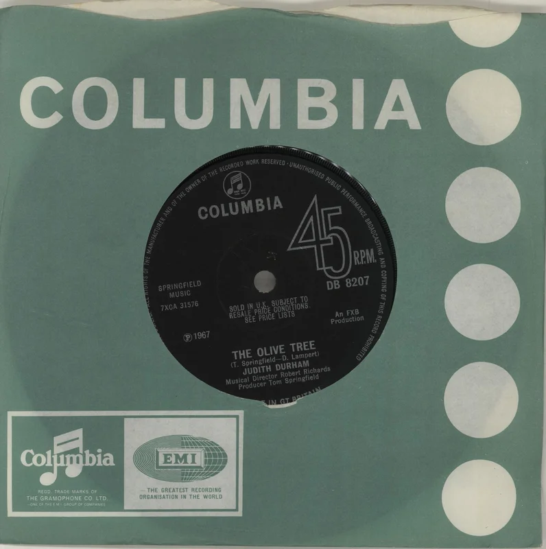 Judith Durham The Olive Tree UK 7" vinyl