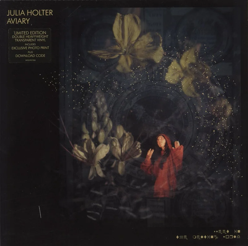 Julia Holter Aviary - Clear Vinyl + Autographed Print UK 2-LP vinyl set