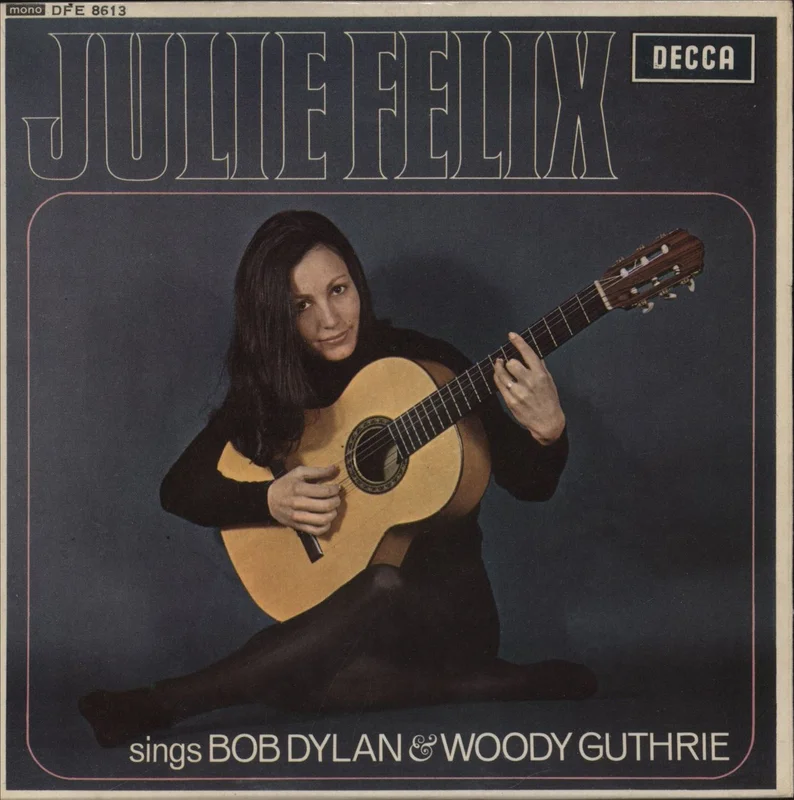 Julie Felix Sings Bob Dylan & Woody Guthrie UK 7" vinyl