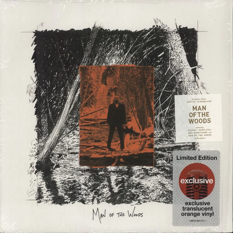 Justin Timberlake Man Of The Woods - Orange Vinyl US 2-LP vinyl set