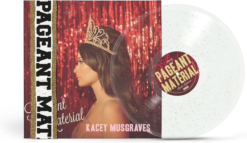 Kacey Musgraves Pageant Material - 10th Anniversary Edition - Clear With Gold Glitter Vinyl US Vinyl LP