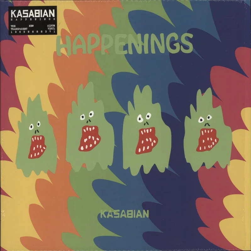 Kasabian Happenings - Daft-Apeth The Rare Edition - Clear Vinyl - Autogrpahed UK Vinyl LP