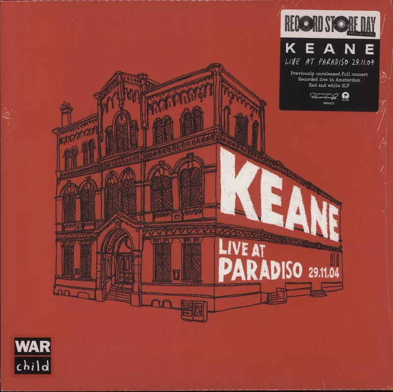 Keane (00s) Live At Paradiso 29.11.04 - Red & White Vinyl - RSD 2024 UK 2-LP vinyl set