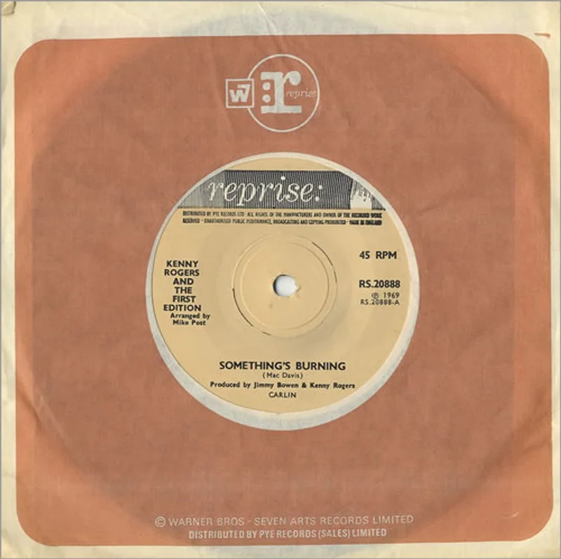 Kenny Rogers & The First Edition Something's Burning - Solid UK 7" vinyl
