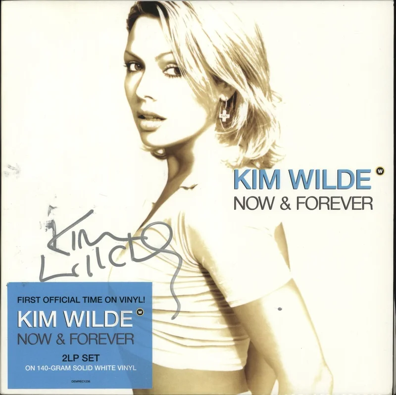 Kim Wilde Now & Forever - 140gm White Vinyl - Autographed UK 2-LP vinyl set