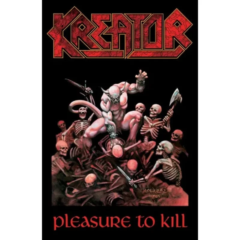 KREATOR: official PLEASURE TO KILL large flag / textile poster