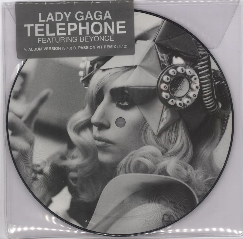 Lady Gaga Telephone - EX UK 7" picture disc