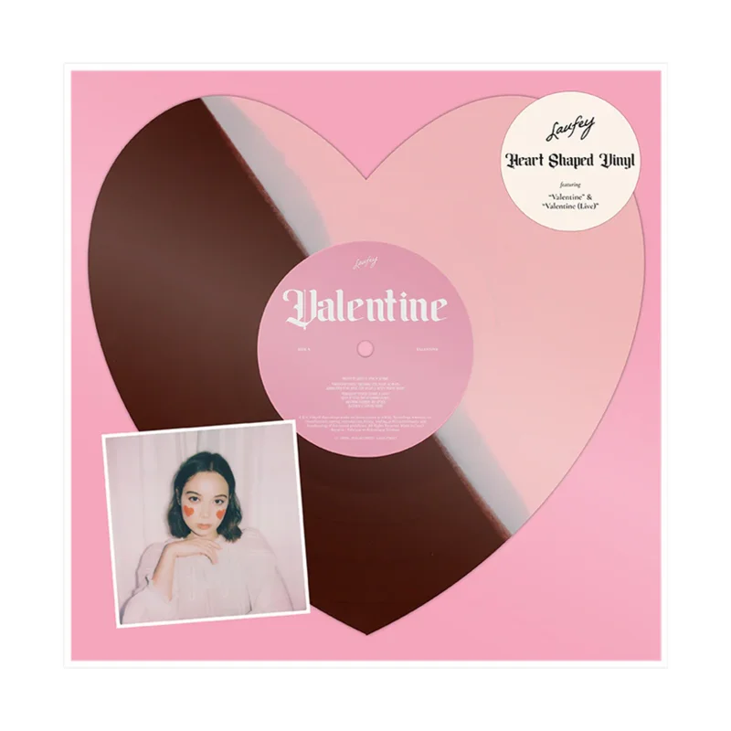 Laufey - Valentine - Chocolate Strawberry Heart-Shaped Vinyl - 7"