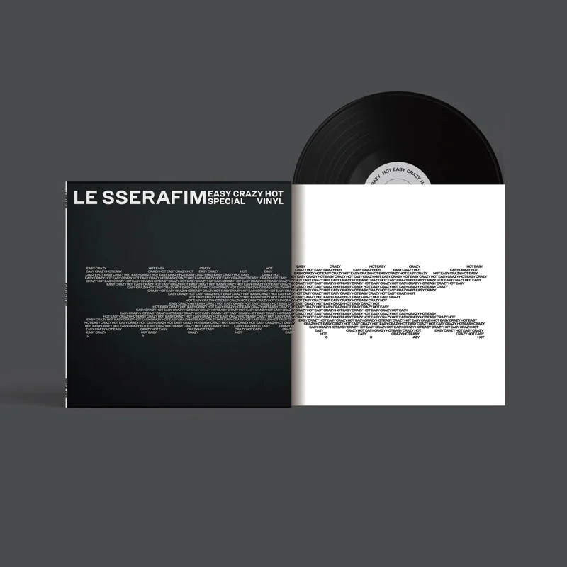 LE SSERAFIM - EASY-CRAZY-HOT - Indie Carbon Black LP