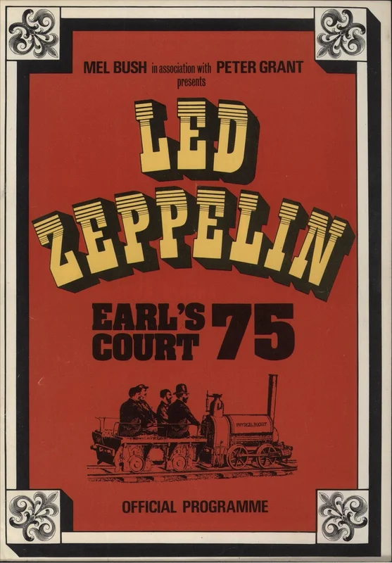 Led Zeppelin Earl's Court 75 + Cutting UK Tour programme