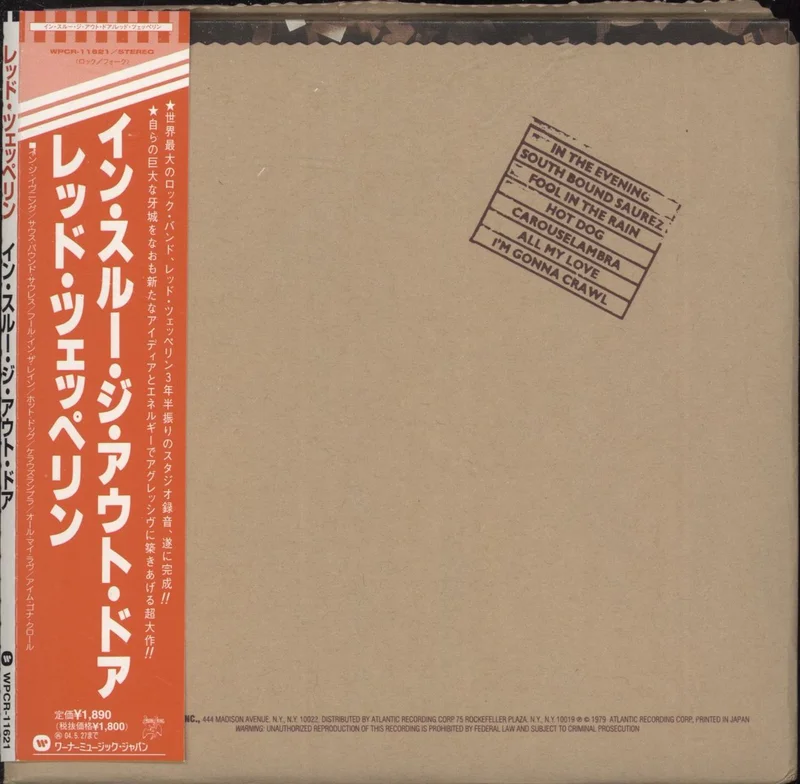 Led Zeppelin In Through The Out Door + Obi Japanese CD album