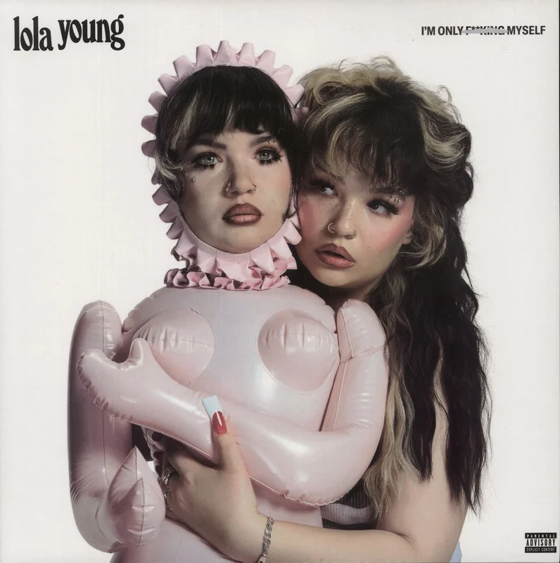 Lola Young I'm Only F**king Myself - Clear with Strawberry Milkshake Liquid Filled Vinyl UK Vinyl LP