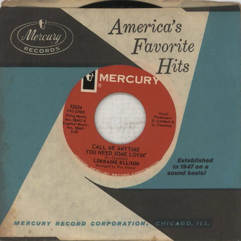 Lorraine Ellison Call Me Anytime You Need Some Lovin' US 7" vinyl