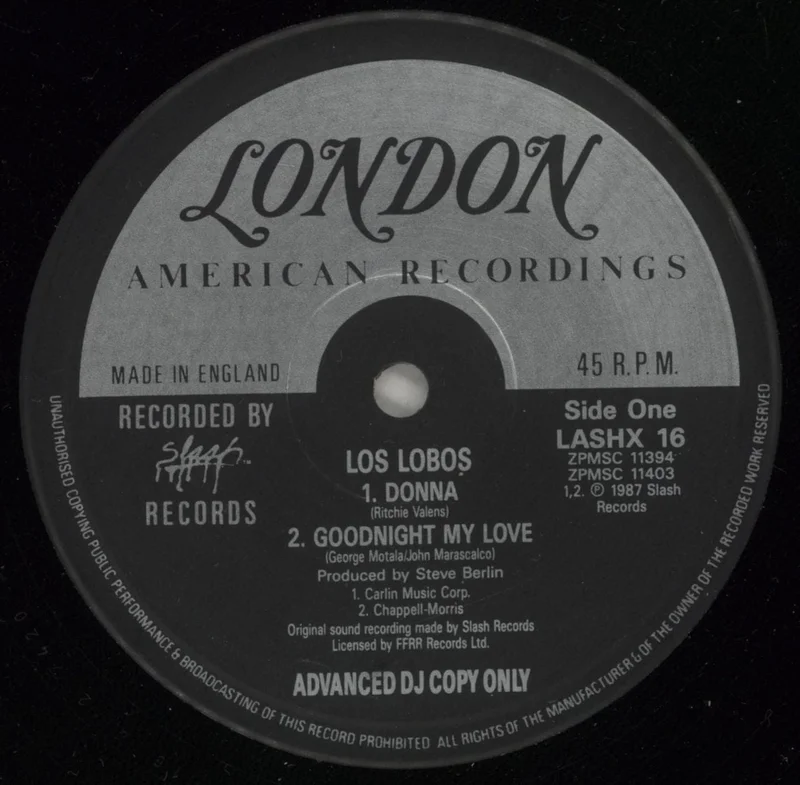 Los Lobos Donna - Promo UK Promo 12" vinyl
