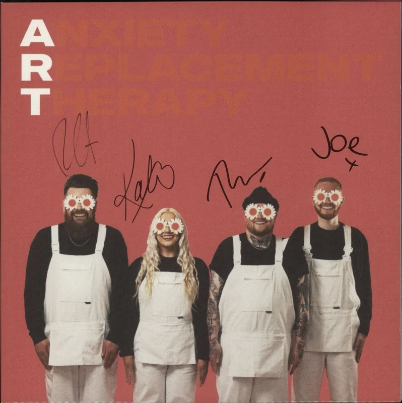Lottery Winners Anxiety Replacement Therapy - Pink Vinyl - Autographed UK Vinyl LP