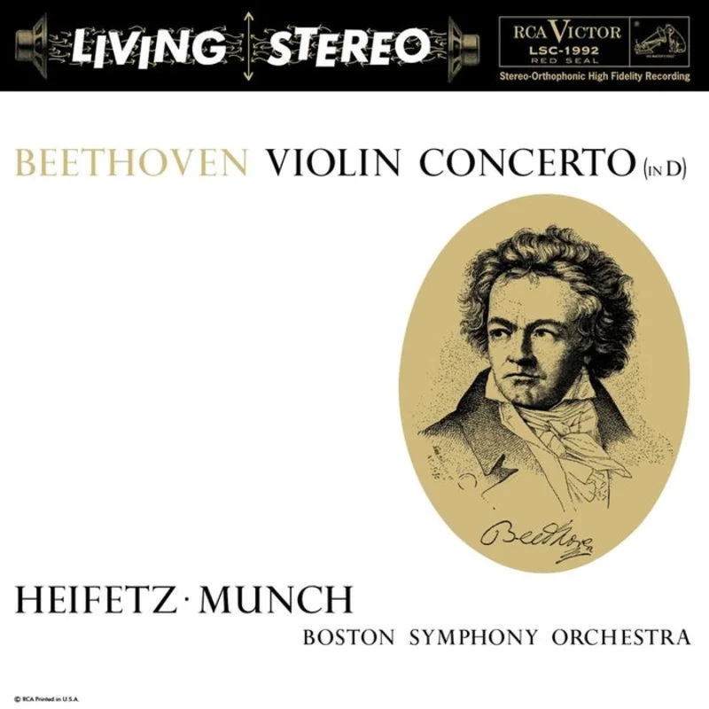 Ludwig van Beethoven, Jascha Heifetz, Charles Munch, Boston Symphony Orchestra Violin Concerto (In D) (2xLP, 45rpm, RCA Living Stereo)