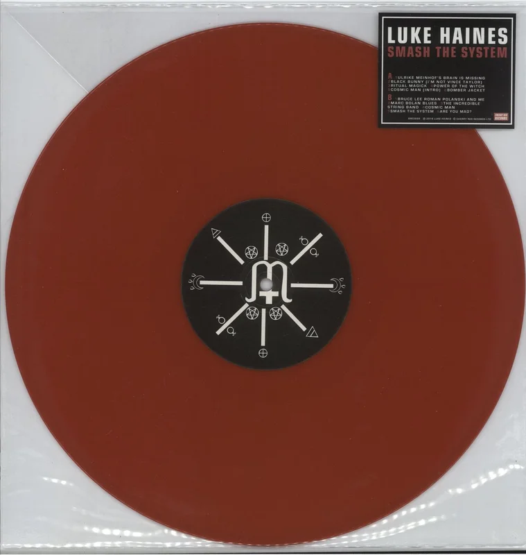 Luke Haines Smash The System - Red Vinyl + PVC Sleeve UK Vinyl LP
