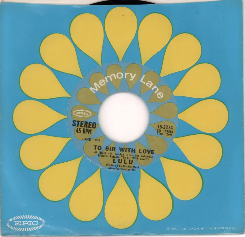 Lulu To Sir With Love US 7" vinyl