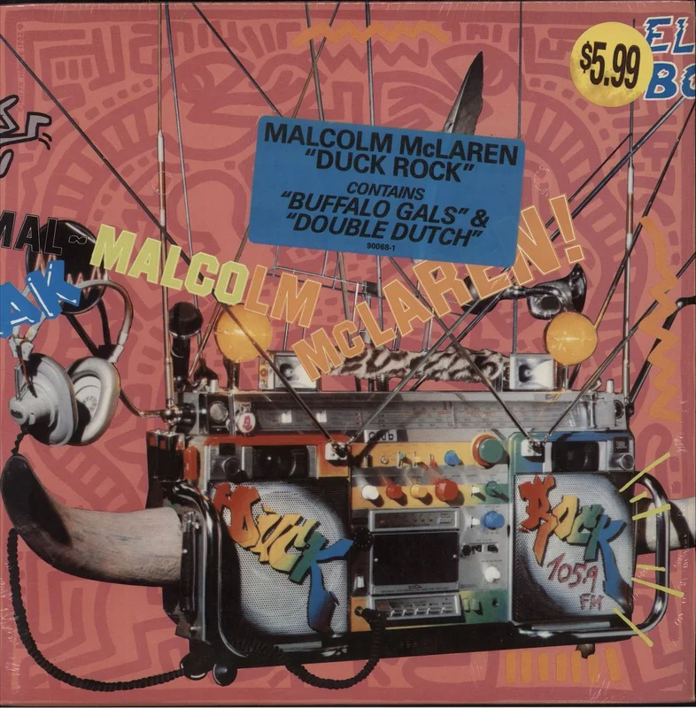 Malcolm McLaren Duck Rock - Sticker & shrink US Vinyl LP
