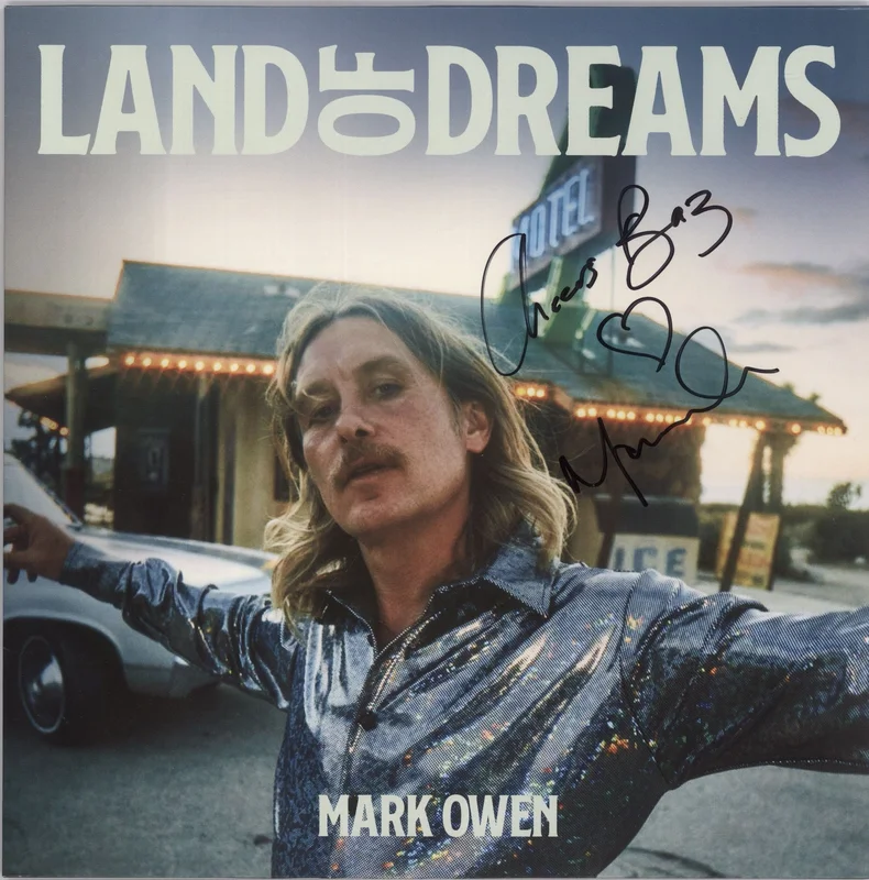 Mark Owen Land Of Dreams - Green Vinyl - Autographed UK Vinyl LP