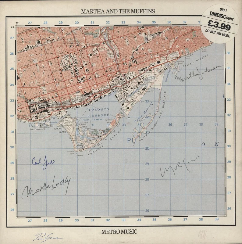 Martha & The Muffins Metro Music - Autographed UK Vinyl LP