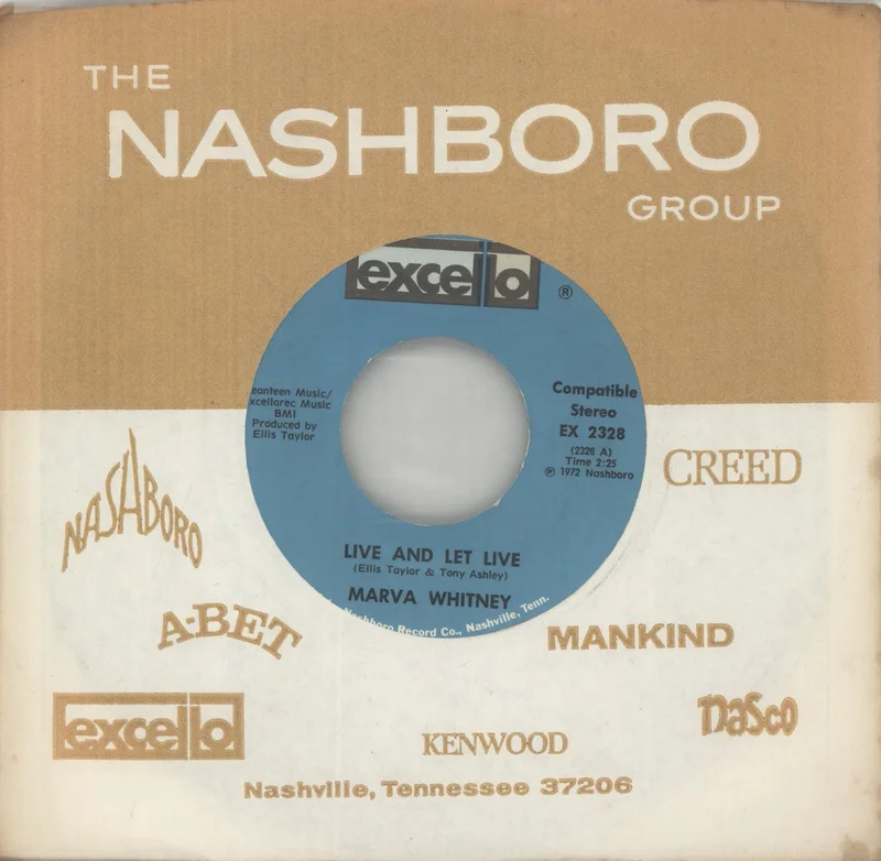 Marva Whitney Live And Let Live / Don't Let Our Love Fade Away US 7" vinyl