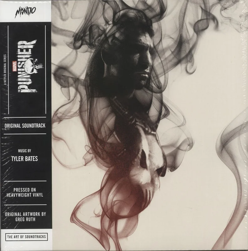 Marvel Marvels The Punisher Original Soundtrack - 180gm White With Black Stripe Vinyl US Vinyl LP
