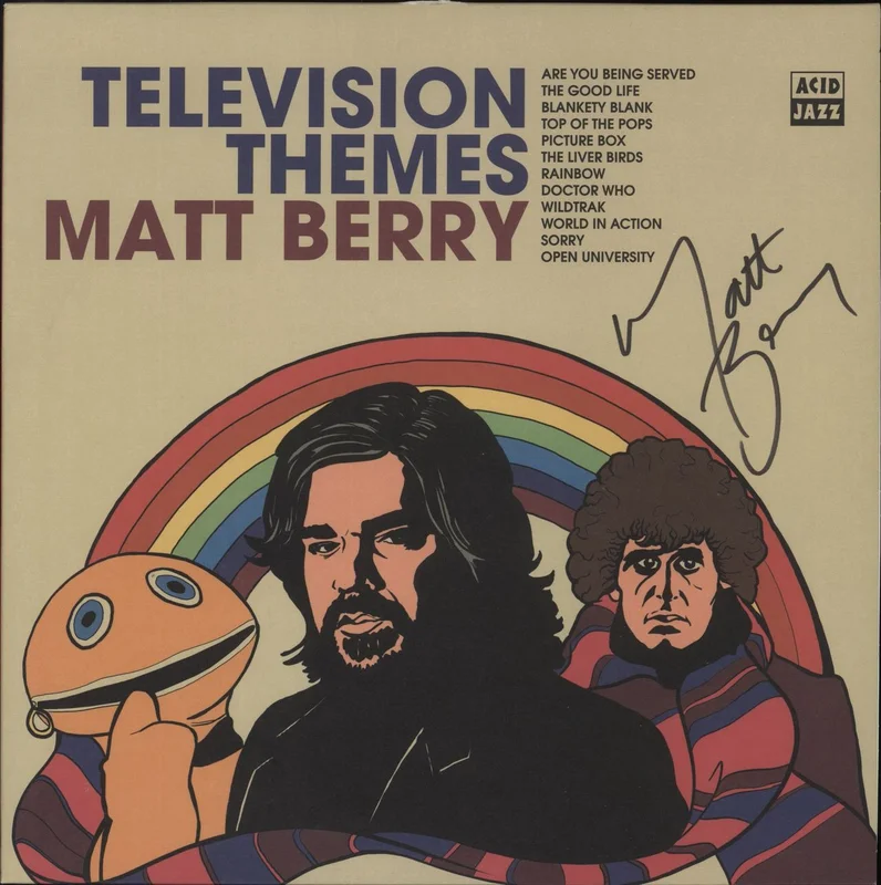 Matt Berry Television Themes - Orange Vinyl - Autographed UK Vinyl LP