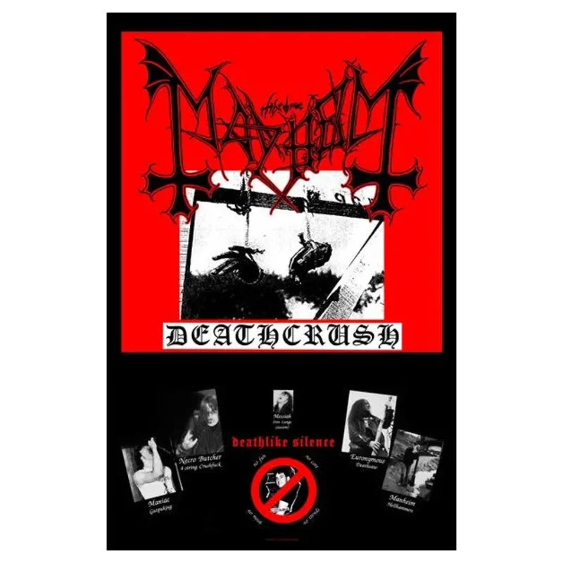 MAYHEM: official DEATHCRUSH large flag / textile poster