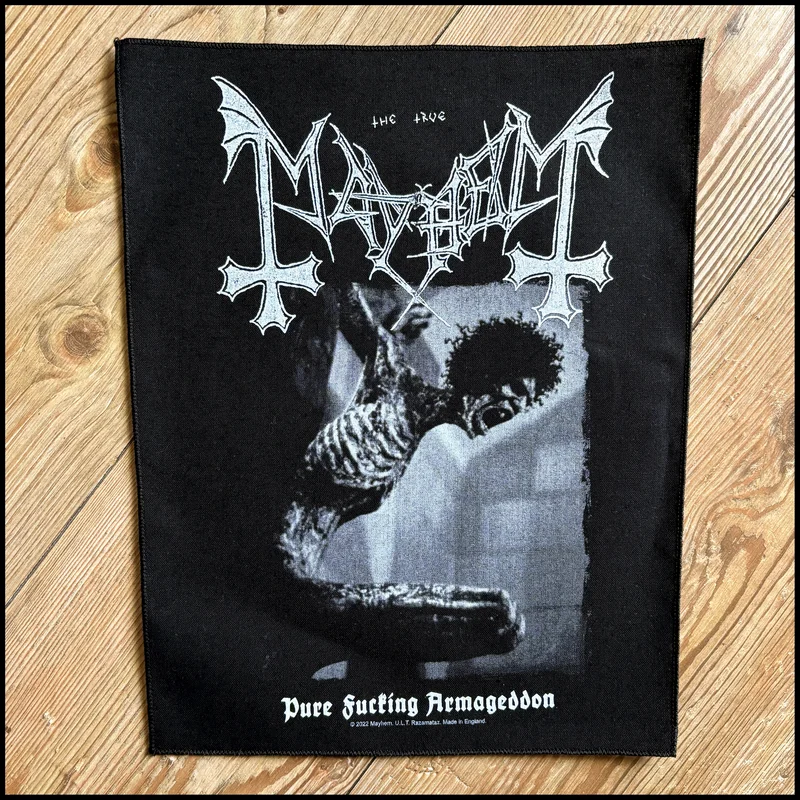 MAYHEM: official PURE FUCKING ARMAGEDDON large back patch