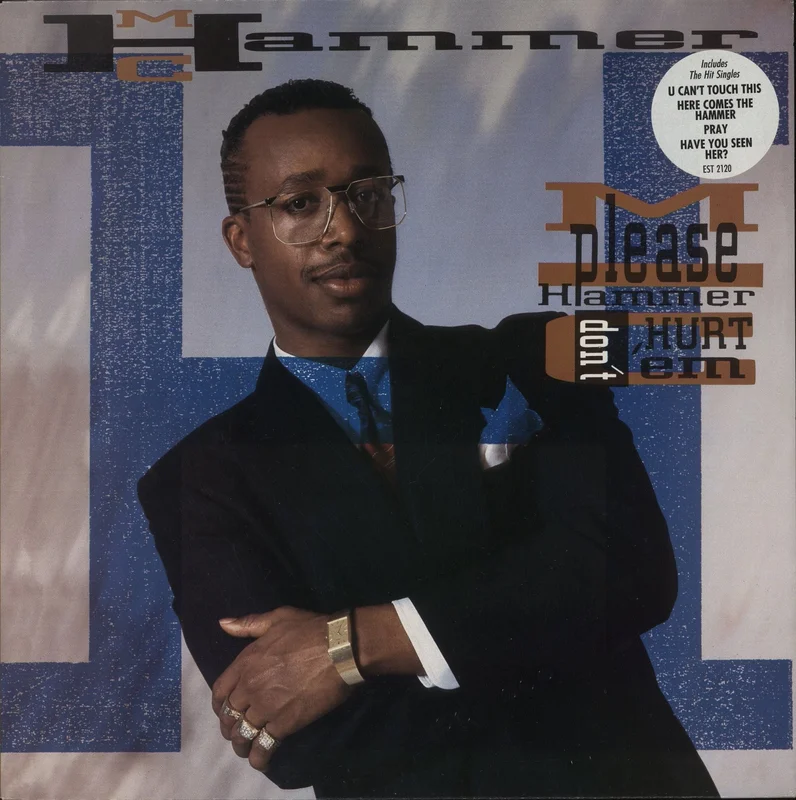 MC Hammer Please Hammer Don't Hurt 'Em - Hype Stickered Sleeve UK Vinyl LP