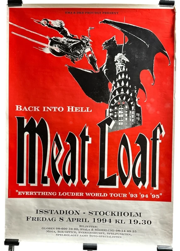 Meat Loaf Back Into Hell Swedish Poster