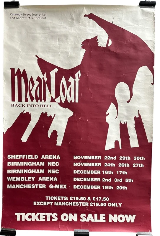 Meat Loaf Back Into Hell... UK Promo Poster