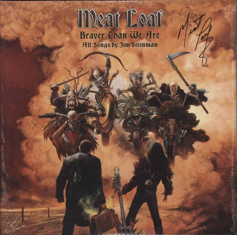 Meat Loaf Braver Than We Are - Autographed - Sealed US 2-LP vinyl set
