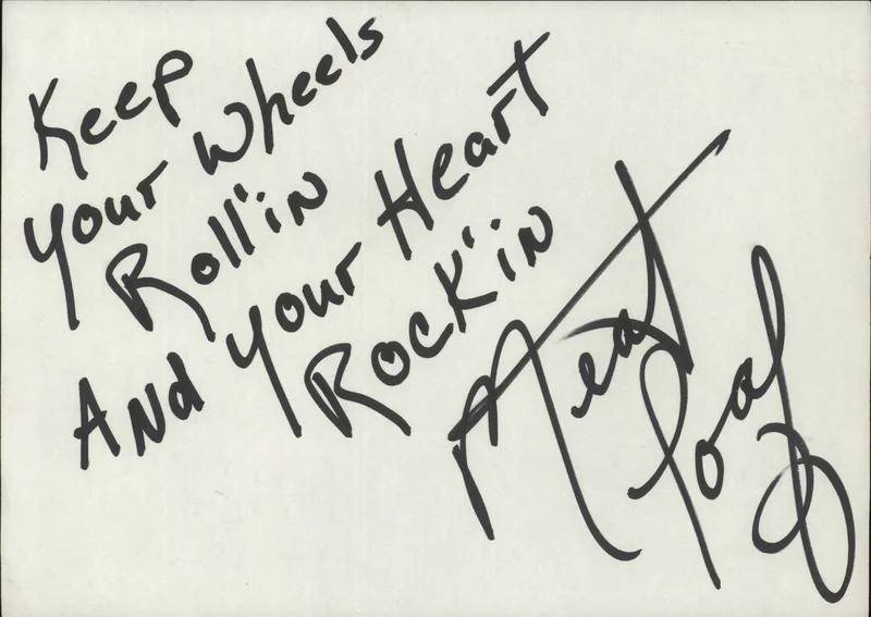 Meat Loaf Set Of Nine Autographed Sheets US Memorabilia