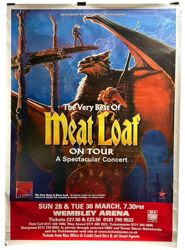 Meat Loaf The Very Best Of Meat Loaf On Tour UK Promo Poster